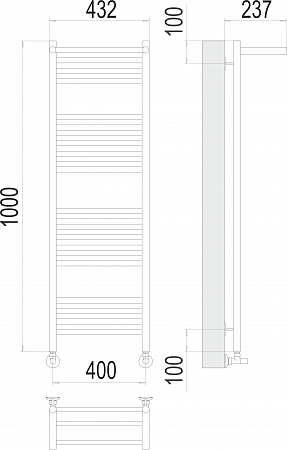 Аврора с/п П20 400х1000 Полотенцесушитель  TERMINUS Курск - фото 3