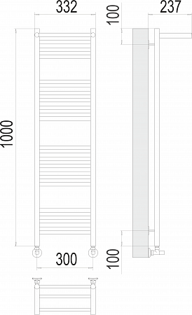 Аврора с/п П20 300х1000 Полотенцесушитель  TERMINUS Курск - фото 3