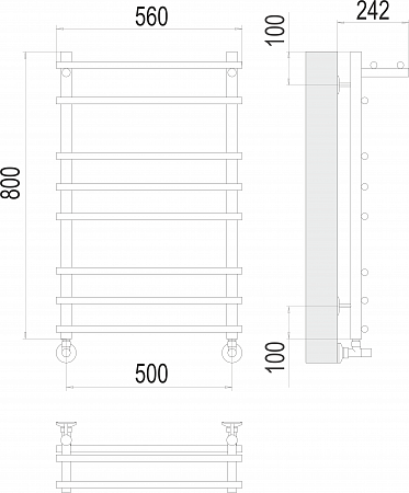 Ватра с/п П8 500х800 Полотенцесушитель  TERMINUS Курск - фото 3