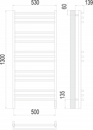 Соренто П15 500х1300 электро (sensor quick touch) Полотенцесушитель  TERMINUS Курск - фото 3