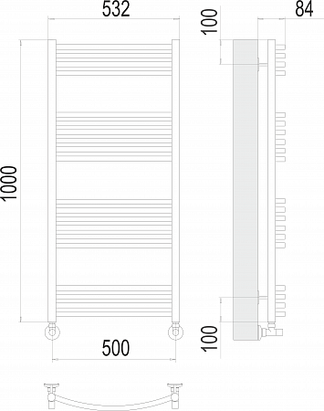 Классик П20 500х1000 Полотенцесушитель  TERMINUS Курск - фото 3