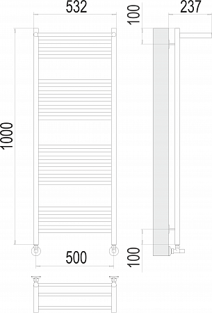 Аврора с/п П20 500х1000 Полотенцесушитель  TERMINUS Курск - фото 3