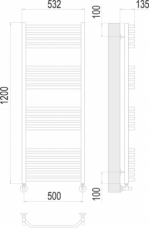 Виктория П22 500х1200 Полотенцесушитель  TERMINUS Курск - фото 3