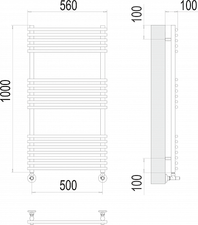 Ватра П18 500х1000 Полотенцесушитель  TERMINUS Курск - фото 3