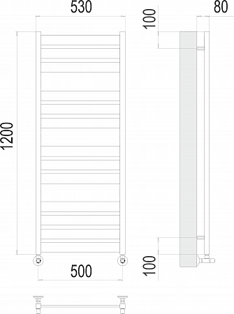 Латте П13 500х1200 Полотенцесушитель  TERMINUS Курск - фото 3