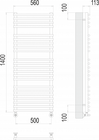 Кремона П22 500х1400 Полотенцесушитель  TERMINUS Курск - фото 3