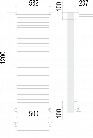 Аврора c 2-мя/п П22 500х1200 Полотенцесушитель  TERMINUS Курск - фото 3