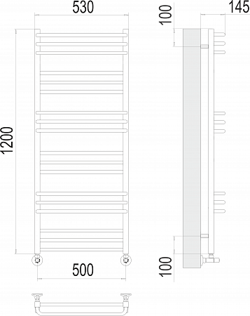 Соренто П18 500х1200 Полотенцесушитель  TERMINUS Курск - фото 3