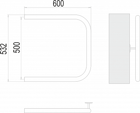 П-обр AISI 32х2 500х600 Полотенцесушитель  TERMINUS Курск - фото 3