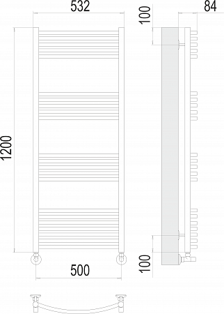 Классик П22 500х1200 Полотенцесушитель  TERMINUS Курск - фото 3