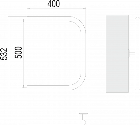 П-обр AISI 32х2 500х400 Полотенцесушитель  TERMINUS Курск - фото 3